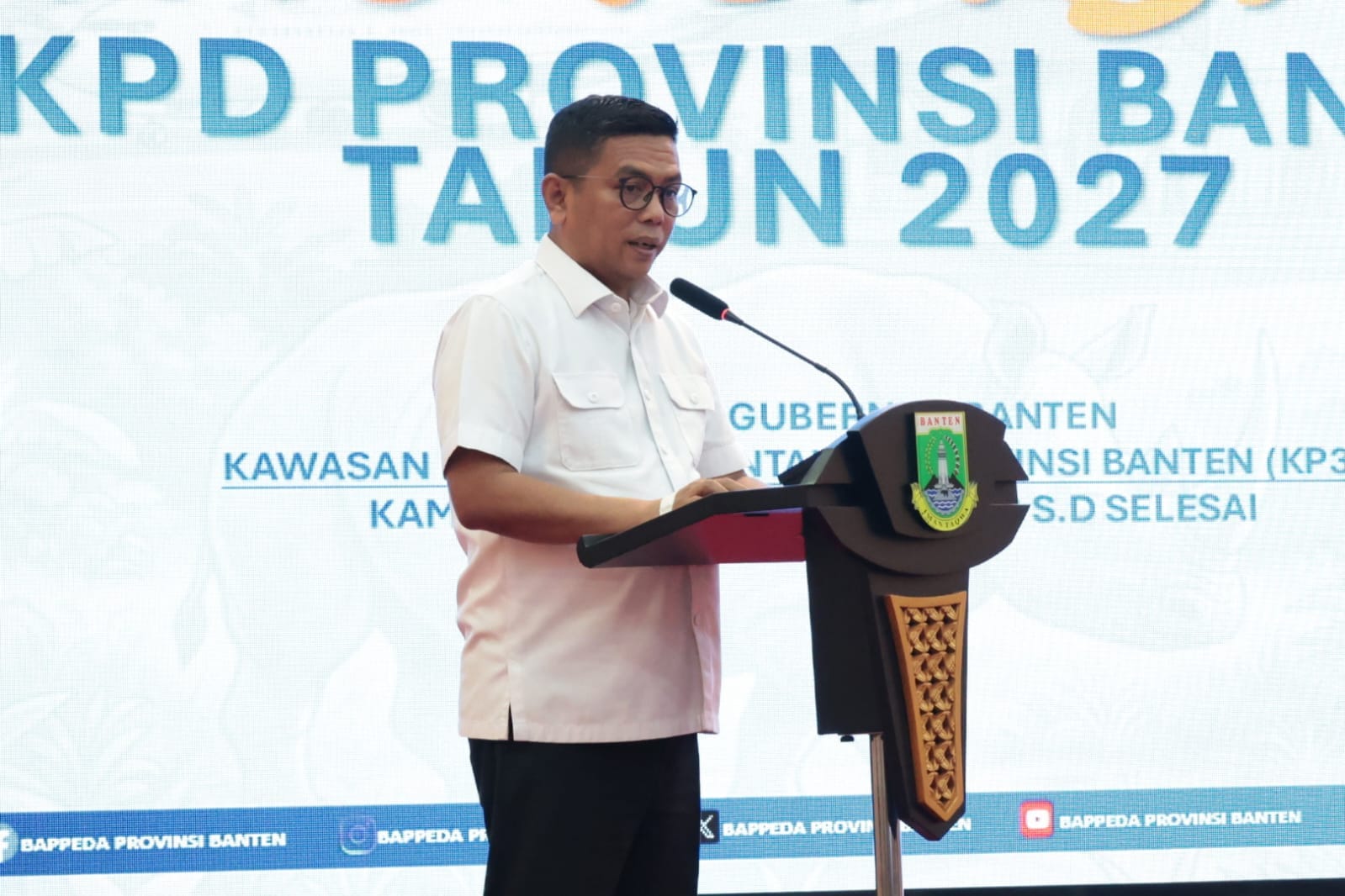 Gubernur Andra Soni paparkan IPM 77,25 dan pertumbuhan ekonomi Banten 5,37 persen dalam Musrenbang RKPD 2027.