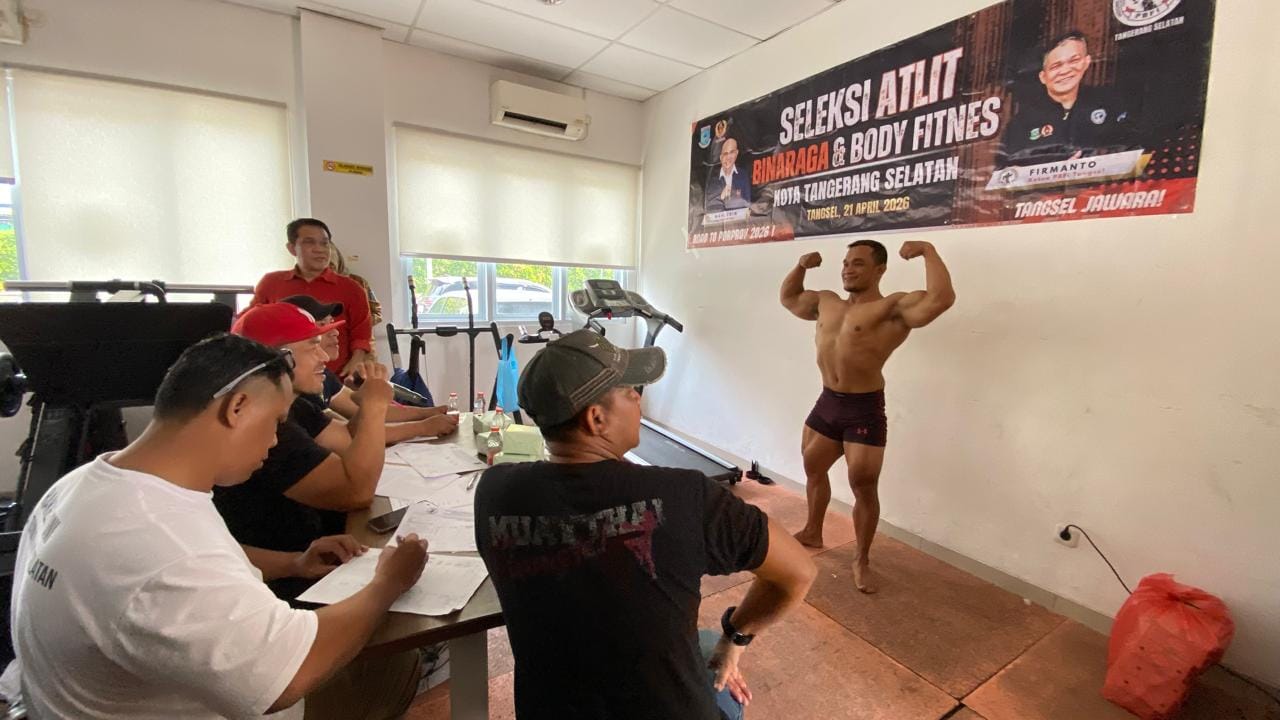 PBFI Tangsel gelar seleksi final atlet jelang Porprov Banten 2026, targetkan hingga enam medali emas dan juara umum binaraga.