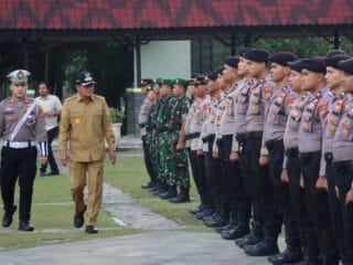 Bupati Tangerang Pimpin Apel Gelar Pasukan Pengamanan Hari Buruh Internasional