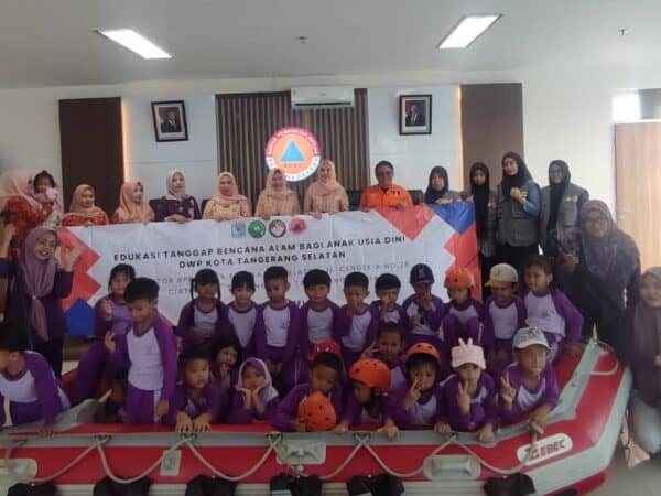 Libatkan 7 TK, DWP–BPBD Tangsel Gelar Edukasi Kebencanaan Anak