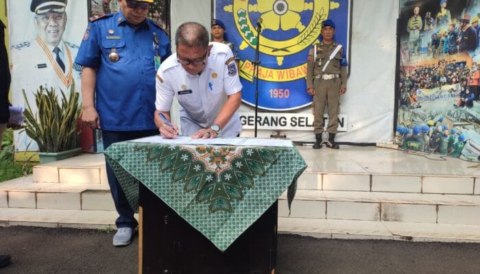 Kasatpol PP Tangsel resmi berganti. Dahlan siapkan pemetaan isu dan strategi baru, fokus pada pelayanan dan penegakan perda.
