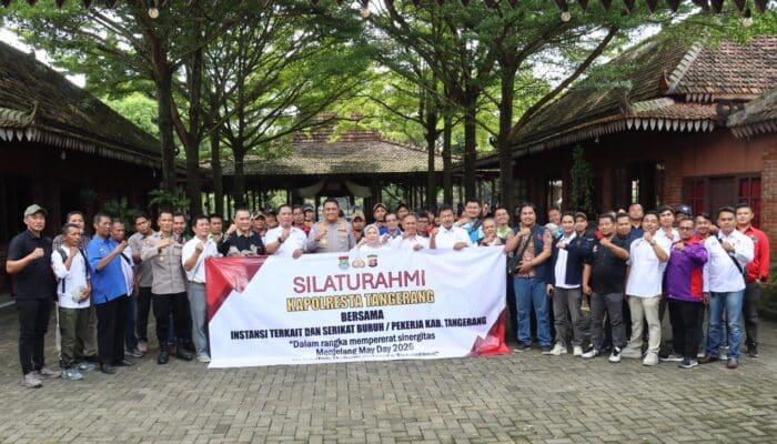 Polresta Tangerang perkuat sinergi buruh dan Apindo jelang May Day 2026 demi menjaga kamtibmas tetap aman dan kondusif.