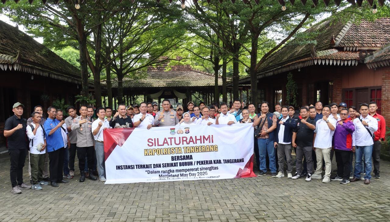 Polresta Tangerang perkuat sinergi buruh dan Apindo jelang May Day 2026 demi menjaga kamtibmas tetap aman dan kondusif.