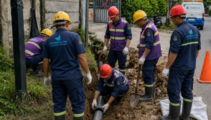 PERUMDAM TKR memperluas jaringan air bersih di Rajeg guna meningkatkan akses layanan layak bagi masyarakat Kabupaten Tangerang.