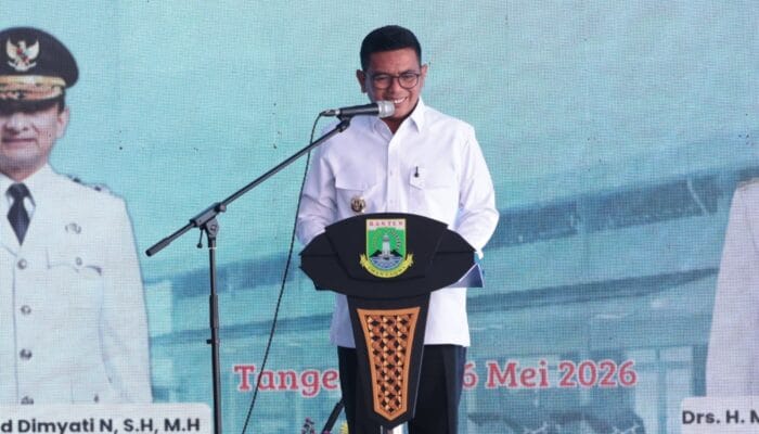 Gubernur Banten Andra Soni mengapresiasi pertumbuhan ekonomi Kabupaten Tangerang yang mencapai 5,67 persen pada 2026.
