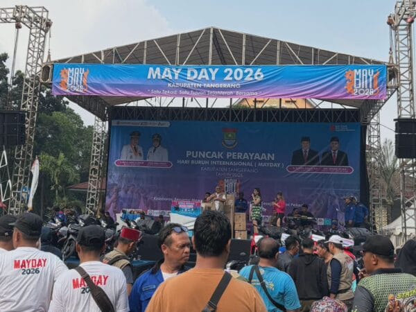 Semarak Puncak May Day 2026 di Tangerang, 25 Ribu Buruh Padati Puspemkab