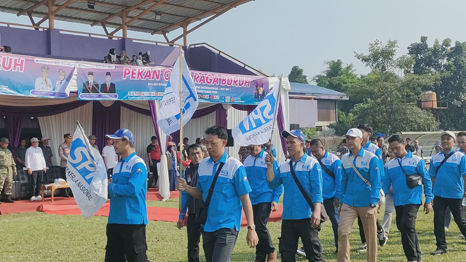 May Day 2026 di Kabupaten Tangerang dibuka lewat Pekan Olahraga Buruh di Stadion Mini Cikupa, perkuat solidaritas pekerja.