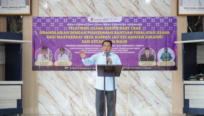 Bupati Tangerang sebut UMKM jadi motor ekonomi daerah yang tumbuh 5,67 persen, didorong program pemberdayaan dan pelatihan usaha.