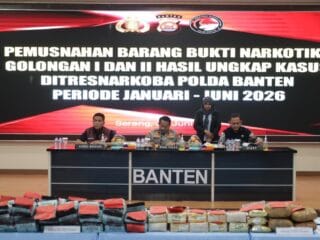 Ditresnarkoba Polda Banten Musnahkan 73,2 Kg Sabu dan 6,3 Kg Ganja, Selamatkan 332 Ribu Jiwa