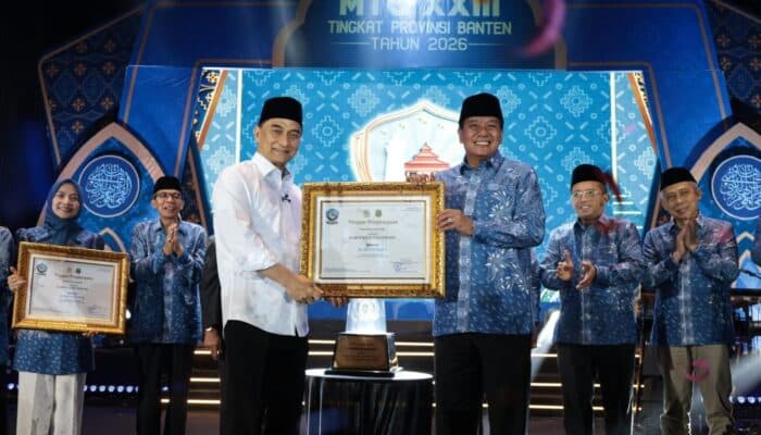 Kafilah Kabupaten Tangerang sukses mempertahankan gelar Juara Umum MTQ Provinsi Banten untuk kelima kalinya berturut-turut.
