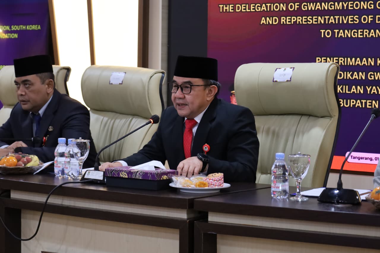 Sekda Kabupaten Tangerang menegaskan komitmen membangun pendidikan berwawasan global saat menerima delegasi Korea Selatan.