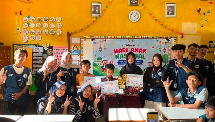Mahasiswa KUKERTA Kelompok 63 UIN SMH Banten gelar lomba edukatif HAN 2026 untuk membangun karakter siswa SDN Gunungsari 1.