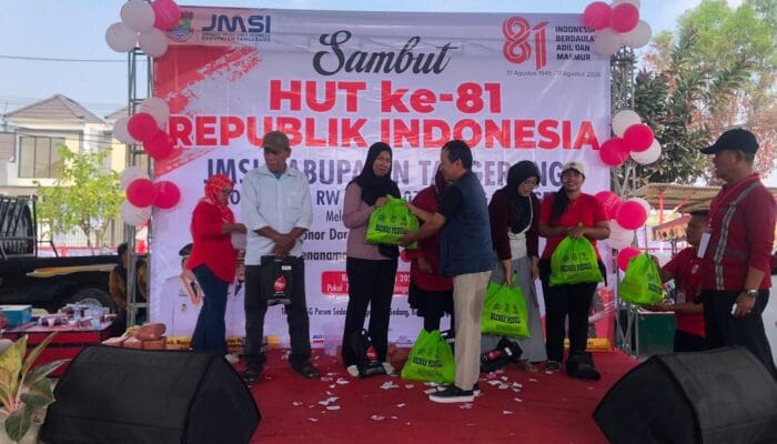 Sambut HUT RI ke-81, JMSI dan warga Sodong Village gelar aksi sosial, donor darah, pembagian sembako serta tanam 200 pohon.