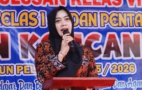 Linda Kurniasari mengapresiasi siswa SMAN 4 Pandeglang yang mengikuti Jambore Generasi Hijau 2026 dan membawa nama daerah.
