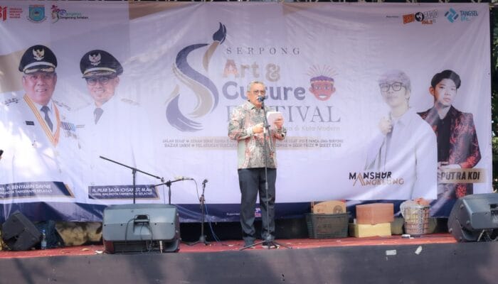Wali Kota Tangsel Benyamin Davnie mendorong Serpong Arts & Culture Festival 2026 menjadi agenda budaya tahunan.