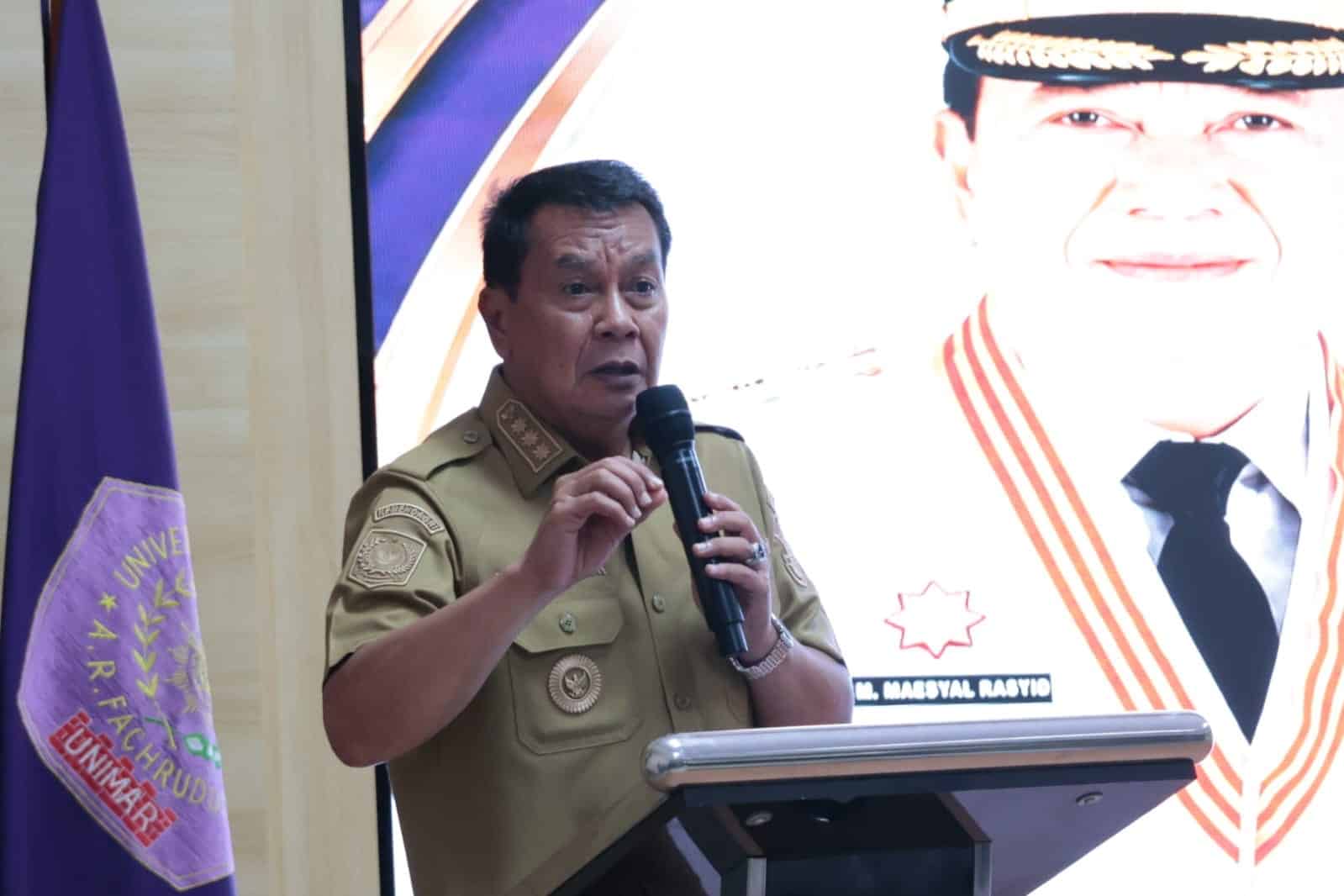 Lepas sambut BPH Unimar 2026-2030, Maesyal Rasyid berharap kepengurusan baru melanjutkan amanah dan memajukan kampus.
