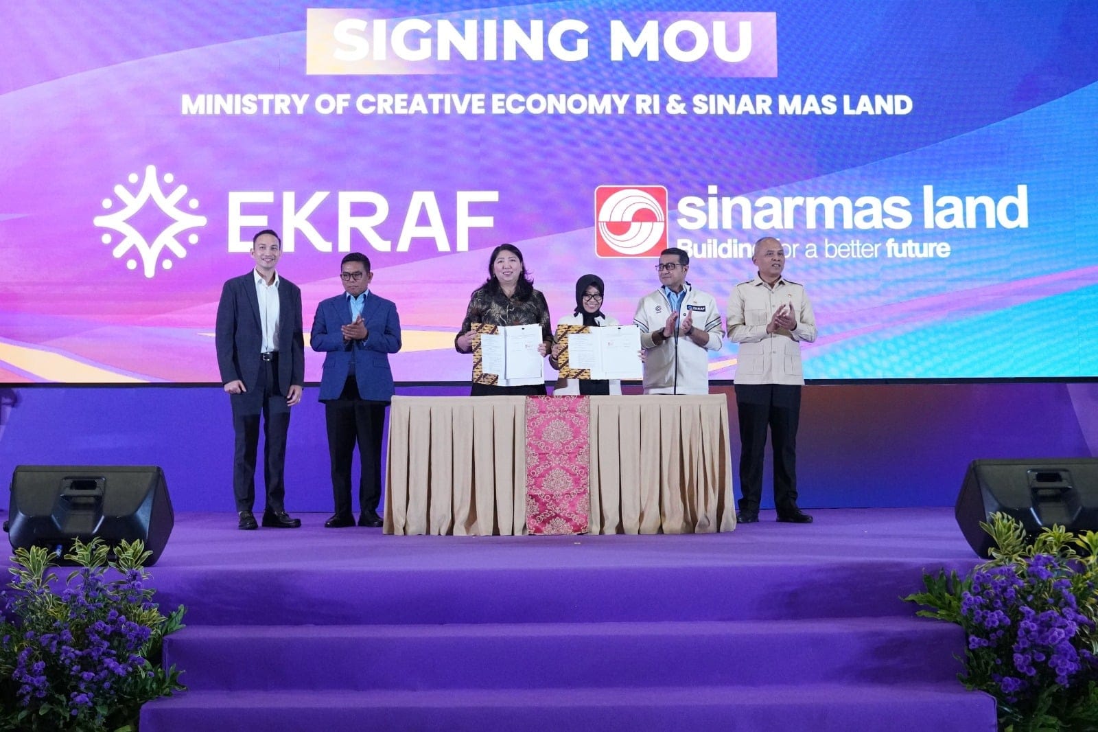 Sinar Mas Land dan Kemenekraf teken MoU untuk memperkuat ekosistem, inovasi, talenta, dan investasi ekonomi kreatif di Banten.
