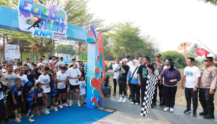 Ribuan peserta meriahkan Color Run KNPI Pakuhaji pada HUT ke-34 Kecamatan Pakuhaji, sekaligus pembukaan Liga Santri U-15 dan U-23.