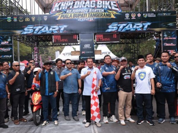 Cegah Balap Liar, Bupati Maesyal Rasyid Dukung KNPI Drag Bike di Kabupaten Tangerang