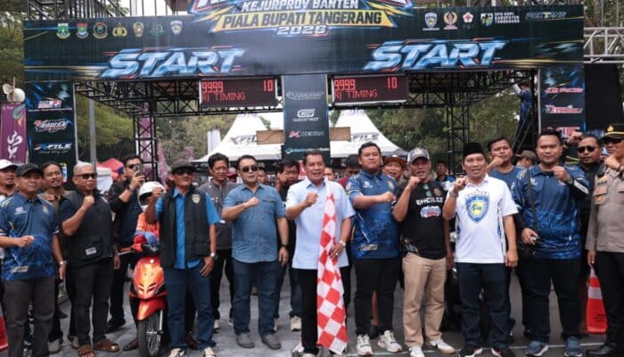 Bupati Maesyal Rasyid mendukung KNPI Drag Bike di Kabupaten Tangerang untuk mencegah balap liar dan mengarahkan hobi anak muda.