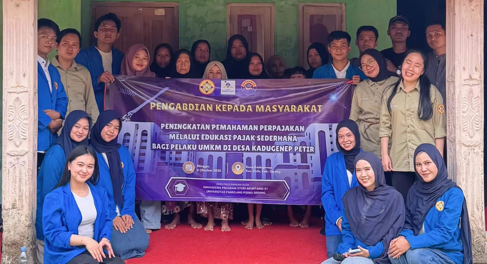 Edukasi perpajakan UMKM di Kabupaten Serang, Mahasiswa Universitas Pamulang edukasi pajak UMKM, Legalitas usaha dan NIB bagi pelaku UMKM
