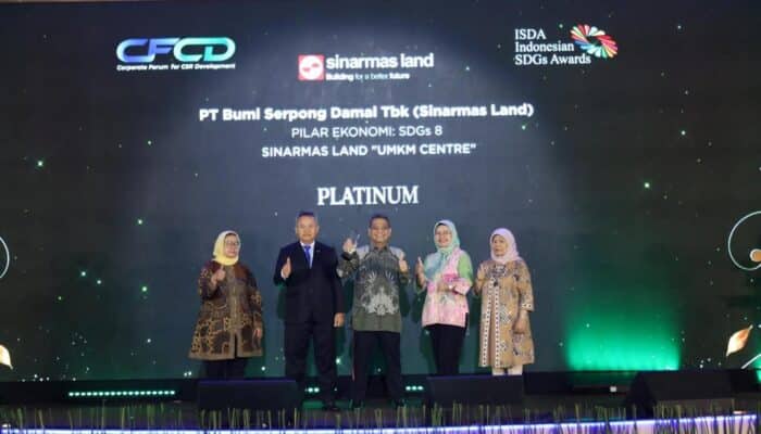 Sinar Mas Land meraih dua penghargaan Platinum ICA dan ISDA 2026 melalui program SELARAS Ecosystem dan SML UMKM Centre