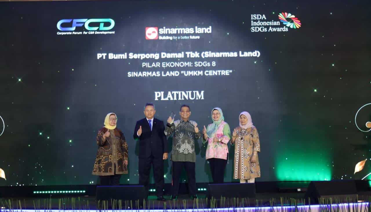 Sinar Mas Land meraih dua penghargaan Platinum ICA dan ISDA 2026 melalui program SELARAS Ecosystem dan SML UMKM Centre
