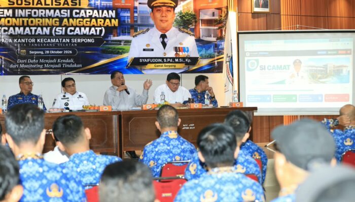 SI-CAMAT membantu Kecamatan Serpong memantau capaian program, realisasi anggaran, serta mendeteksi kendala pelaksanaan kegiatan.