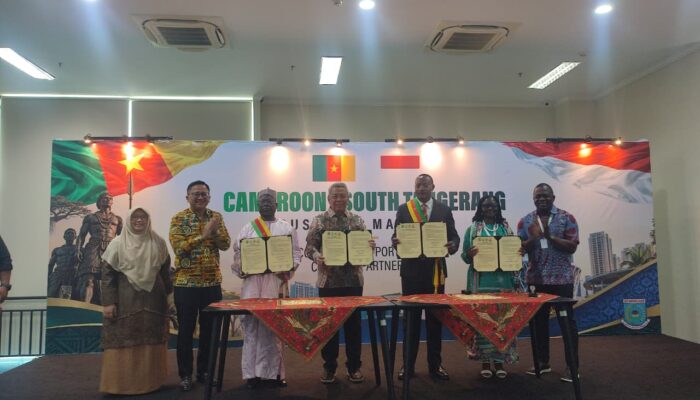 Pemkot Tangsel menjajaki kerja sama dagang dengan Kamerun melalui pembahasan empat LoI dan peluang kolaborasi antarpemerintah.
