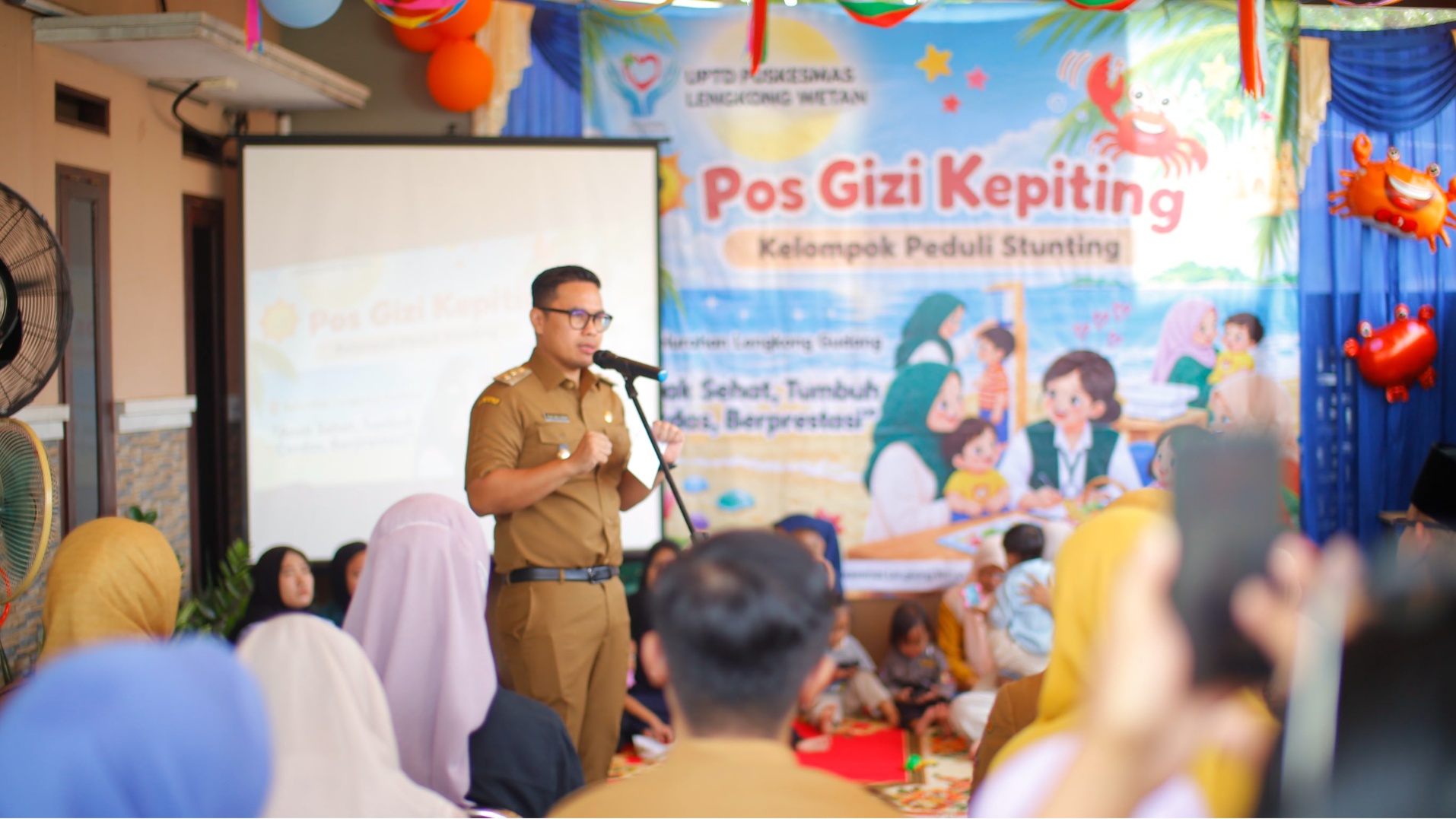 Pilar Saga Ichsan mengajak warga memanfaatkan pos gizi di Tangsel untuk memperoleh edukasi dan pendampingan pemenuhan nutrisi keluarga.